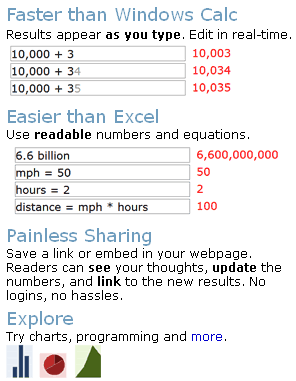 InstaCalc Preview